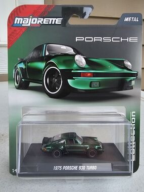 Majorette 1975 Porsche 930 Turbo Green 1:64 Collector Series Diecast NEW